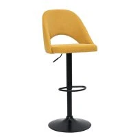 Tabourets De Bar Relevables Tissu Effet Velours Texturé Jaune Et Métal Noir (lot De 2) COSETTE -Boutique Miliboo tabourets de bar relevables tissu effet velours texture jaune et metal noir lot de 2 cosette 52088 62b5bf56dc185 1200 675