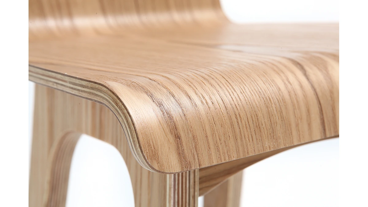 Tabourets De Bar Scandinaves Bois Clair H65 Cm (lot De 2) BALTIK 7 Tabourets De Bar Scandinaves Bois Clair H65 Cm (lot De 2) BALTIK – Image 5