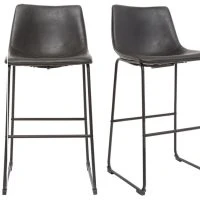 Tabourets De Bar Vintage Noirs 73 Cm (lot De 2) NEW ROCK