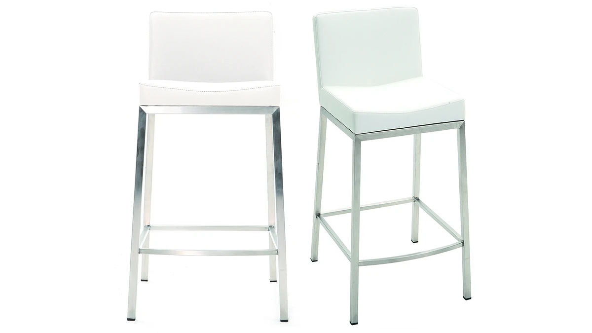 Tabourets Design Blanc H66 Cm (lot De 2) EPSILON 3 Tabourets Design Blanc H66 Cm (lot De 2) EPSILON