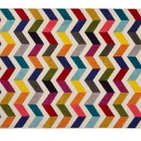 Tapis à Motif Graphique Multicolore 160 X 230 Cm MOSA