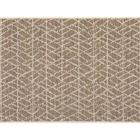 Tapis à Motifs Beige Naturel L60 X L110 Cm MADA