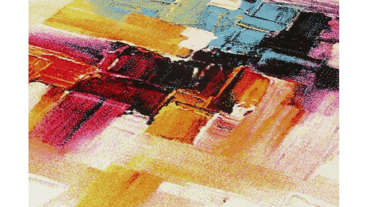 Tapis à Motifs Multicolore 160 X 230 Cm GOUACHE 5 Tapis à Motifs Multicolore 160 X 230 Cm GOUACHE – Image 3