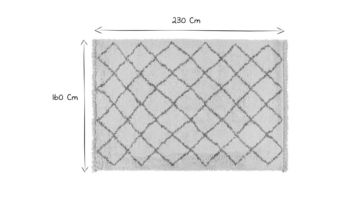 Tapis Berbere écru 160 X 230 Cm ZELIA 8 Tapis Berbere écru 160 X 230 Cm ZELIA – Image 6