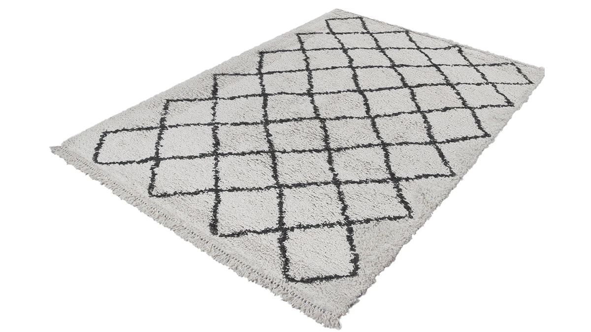 Tapis Berbere écru 160 X 230 Cm ZELIA 4 Tapis Berbere écru 160 X 230 Cm ZELIA – Image 2