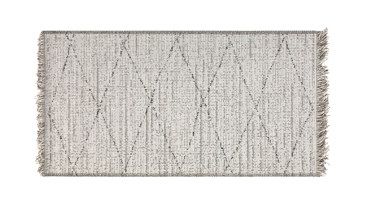 Tapis Blanc Berbère à Motifs L60 X L110 Cm BADILA 3 Tapis Blanc Berbère à Motifs L60 X L110 Cm BADILA