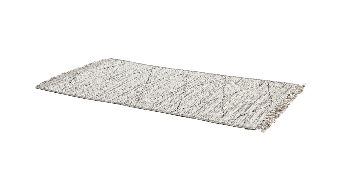 Tapis Blanc Berbère à Motifs L60 X L110 Cm BADILA 4 Tapis Blanc Berbère à Motifs L60 X L110 Cm BADILA – Image 2
