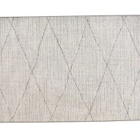 Tapis Blanc Type Berbère à Motif Losange 160 X 230cm BADILA