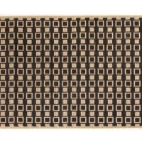 Tapis / Descente De Lit Avec Motif Graphique Naturel Et Noir 60 X 110 Cm DAMA