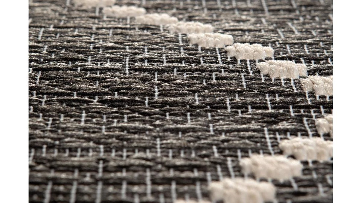 Tapis / Descente De Lit Pour L'intérieur Et L'extérieur Noir Et Blanc 60 X 110 Cm ASMA 6 Tapis / Descente De Lit Pour L'intérieur Et L'extérieur Noir Et Blanc 60 X 110 Cm ASMA – Image 4