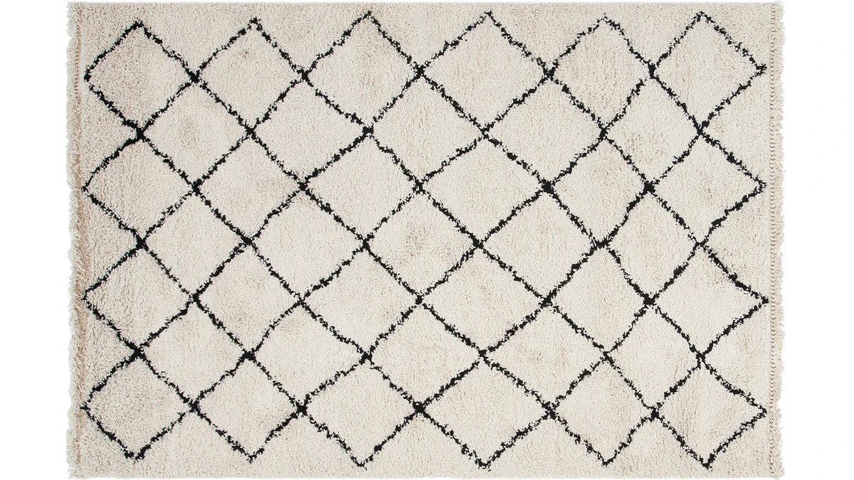 Tapis / Descente De Lit Style Berbère écru 60 X 120 Cm ZELIA 3 Tapis / Descente De Lit Style Berbère écru 60 X 120 Cm ZELIA