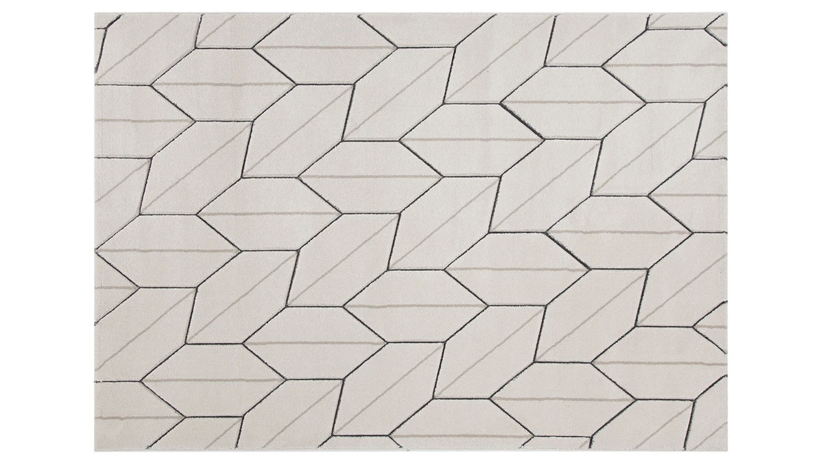 Tapis Design Beige Naturel 160 X 230 Cm CORN 3 Tapis Design Beige Naturel 160 X 230 Cm CORN