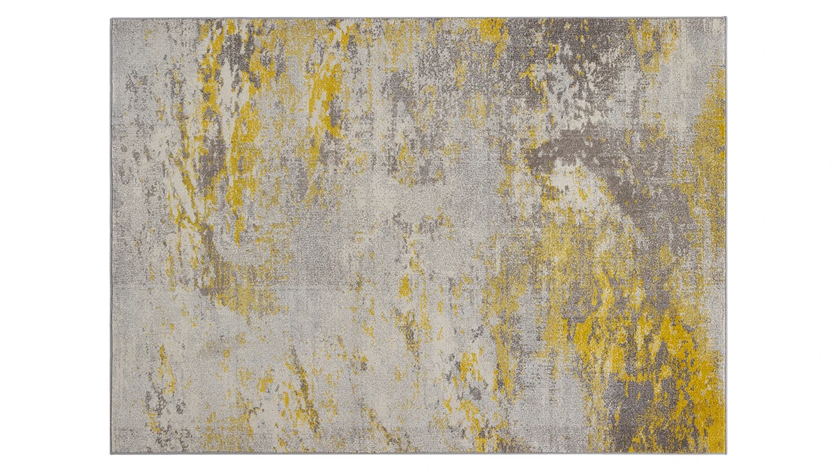 Tapis écru Et Jaune 160 X 230 Cm CAPS 3 Tapis écru Et Jaune 160 X 230 Cm CAPS