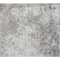 Tapis Effet Usé Gris En Viscose L160 X L230 Cm PETRA