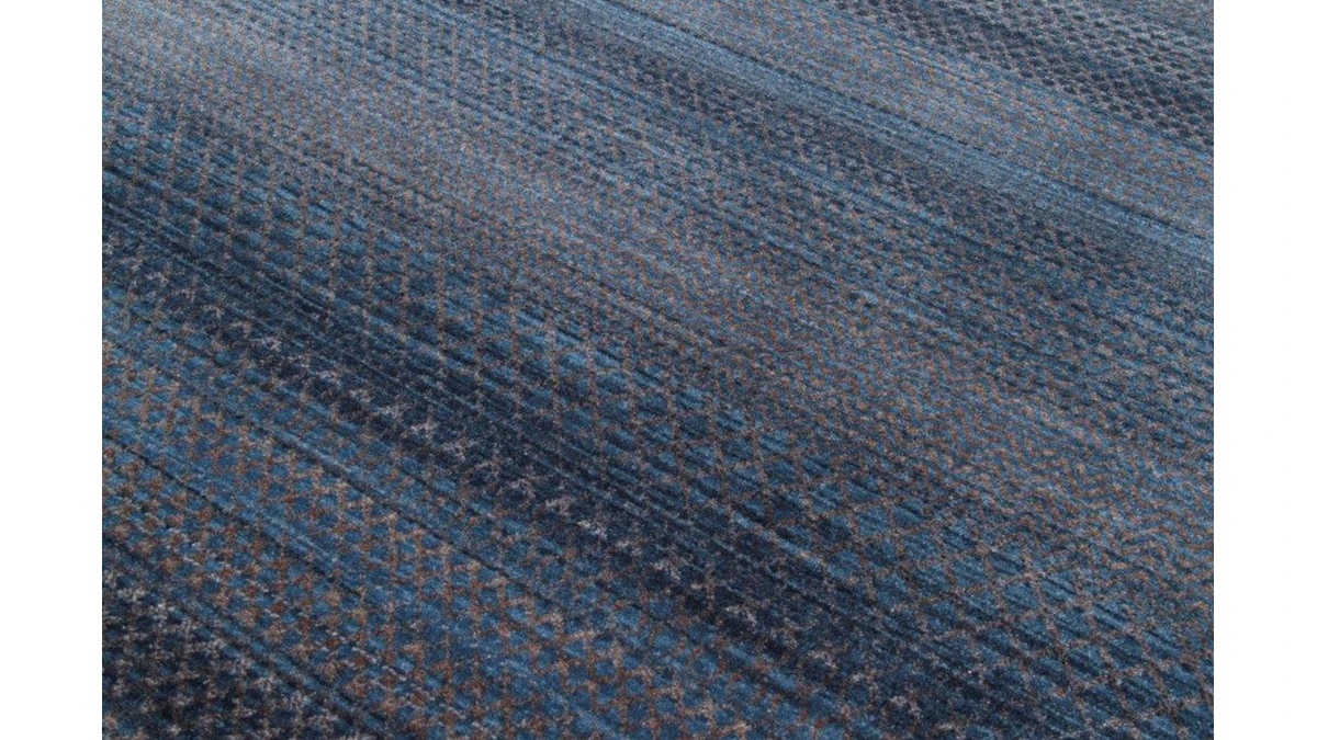 Tapis Moderne à Motifs Bleus 160 X 230 Cm INDIGO 4 Tapis Moderne à Motifs Bleus 160 X 230 Cm INDIGO – Image 2
