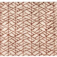 Tapis Moderne Beige Et Rouge Tomette 200 X 290 Cm PALMERAIE