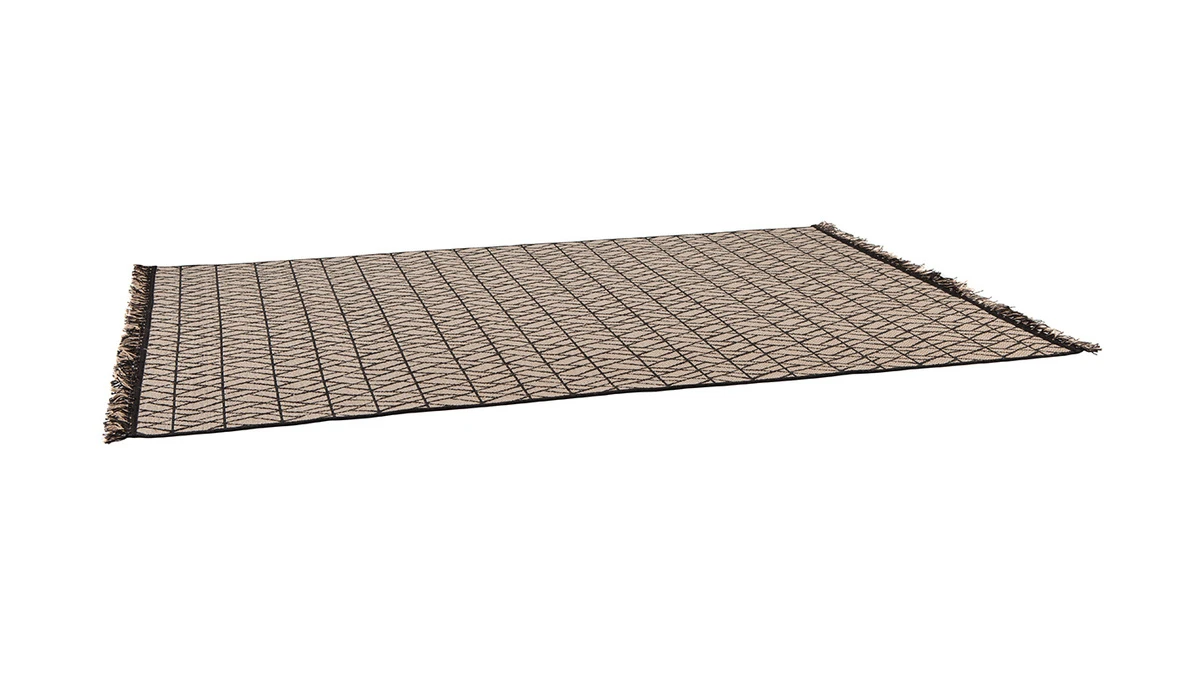 Tapis Moderne Naturel Avec Motif Graphique Noir 120 X 170 Cm ETNICA 4 Tapis Moderne Naturel Avec Motif Graphique Noir 120 X 170 Cm ETNICA â Image 2