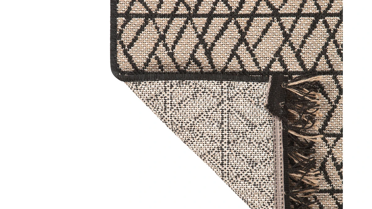 Tapis Moderne Naturel Avec Motif Graphique Noir 120 X 170 Cm ETNICA 6 Tapis Moderne Naturel Avec Motif Graphique Noir 120 X 170 Cm ETNICA â Image 4