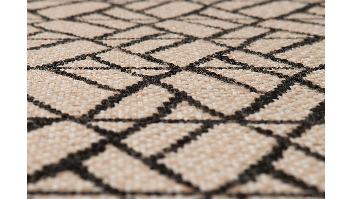 Tapis Moderne Naturel Avec Motif Graphique Noir 160 X 230 Cm ETNICA 6 Tapis Moderne Naturel Avec Motif Graphique Noir 160 X 230 Cm ETNICA – Image 4