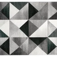 Tapis Motifs Graphiques Vert Et Gris 160 X 230 Cm CHROMA