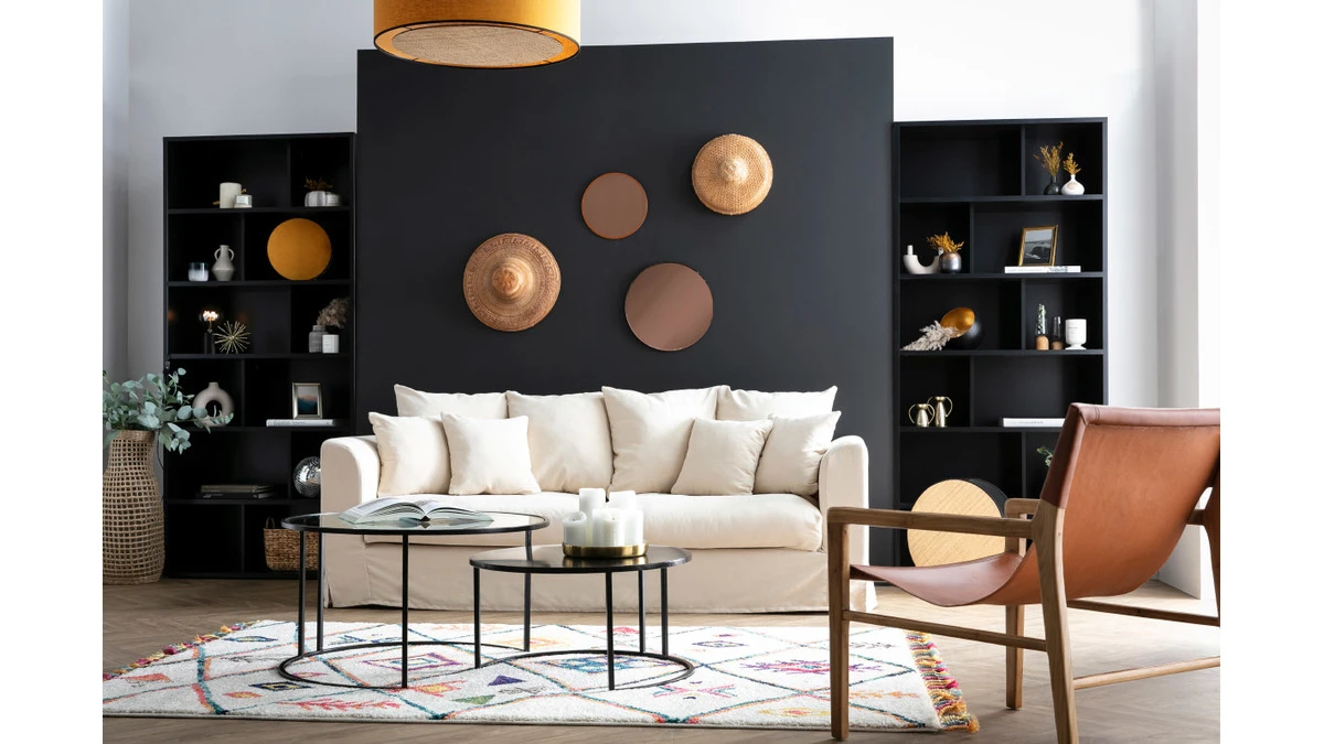 Tapis Style Berbère Avec Pompons Multicolore 160 X 230 Cm MEDINA 5 Tapis Style Berbère Avec Pompons Multicolore 160 X 230 Cm MEDINA – Image 3