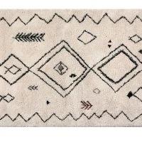 Tapis Style Berbère Ivoire Et Noir 160 X 230 Cm YAKIMA