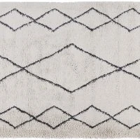 Tapis Style Berbère Motif Noir 160 X 230 Cm TRIBU
