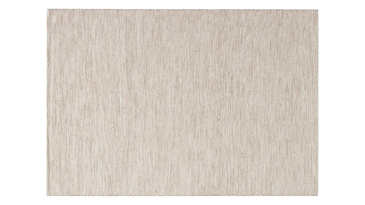 Tapis Tissé à La Main Blanc Chiné 160 X 230 Cm SIMBEL 3 Tapis Tissé à La Main Blanc Chiné 160 X 230 Cm SIMBEL