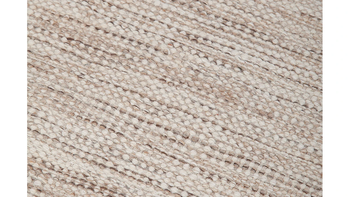 Tapis Tissé à La Main Blanc Chiné 160 X 230 Cm SIMBEL 5 Tapis Tissé à La Main Blanc Chiné 160 X 230 Cm SIMBEL – Image 3