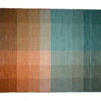 Tapis Tissé à La Main Bleu Et Orange 160 X 230 Cm MARLEY