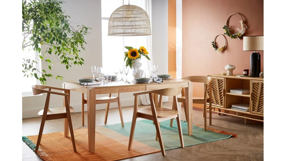 Tapis Tissé à La Main Bleu Et Orange 160 X 230 Cm MARLEY 5 Tapis Tissé à La Main Bleu Et Orange 160 X 230 Cm MARLEY – Image 3