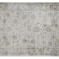 Tapis Vintage En Viscose Avec Motifs Gris 160 X 230 Cm RYAD