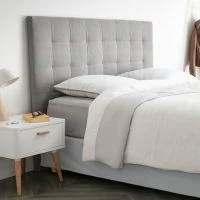 Tête De Lit à Poser Capitonnée En Tissu Gris L140 Cm HALCIONA -Boutique Miliboo tete de lit a poser capitonnee en tissu gris l140 cm halciona 46975 5dc1362a2565b 1200 675