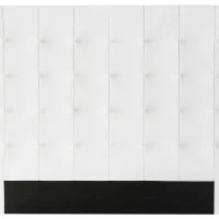 Tête De Lit Capitonnée Blanc Cassé 160 Cm HALCIONA