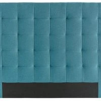 Tête De Lit Capitonnée En Tissu Bleu Canard L160 Cm HALCIONA
