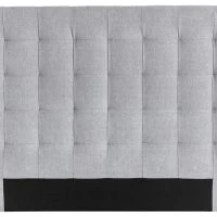 Tête De Lit Capitonnée En Tissu Gris L160 Cm HALCIONA