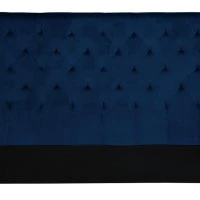 Tête De Lit Capitonnée En Tissu Velours Bleu Nuit L160 Cm ENGUERRAND