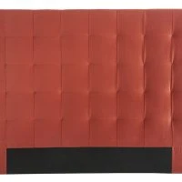Tête De Lit Capitonnée En Tissu Velours Terracotta L160 Cm HALCIONA