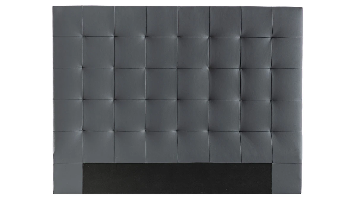 Tête De Lit Capitonnée Gris Foncé L160 Cm HALCIONA 3 Tête De Lit Capitonnée Gris Foncé L160 Cm HALCIONA