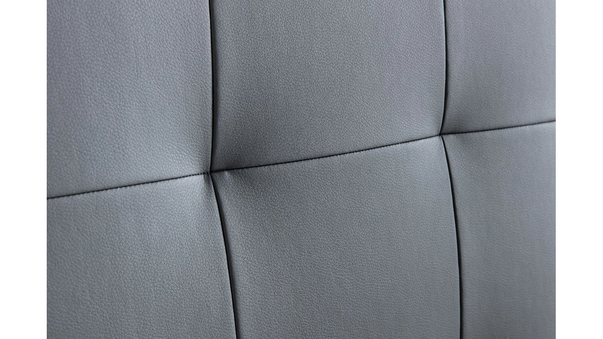 Tête De Lit Capitonnée Gris Foncé L160 Cm HALCIONA 5 Tête De Lit Capitonnée Gris Foncé L160 Cm HALCIONA – Image 3