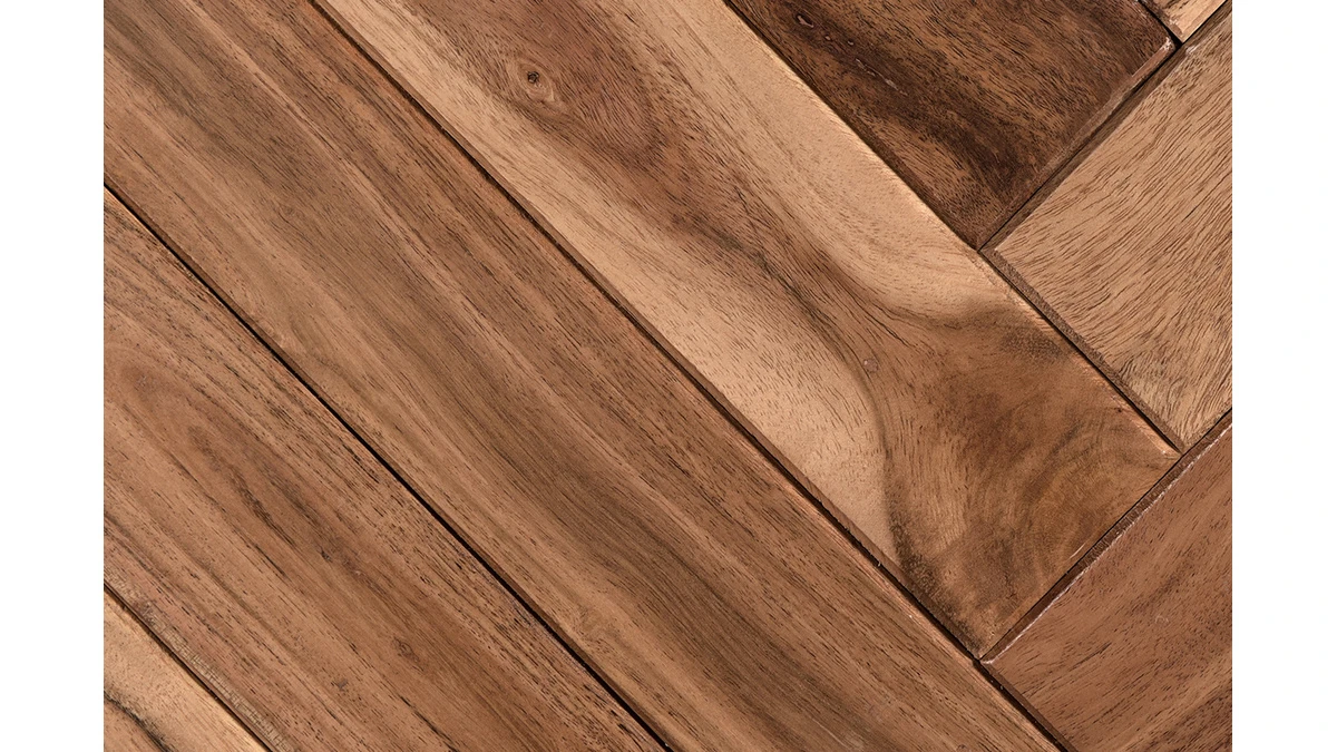 Tête De Lit Chevrons En Bois Massif Et Métal Noir L165 Cm STICK 4 Tête De Lit Chevrons En Bois Massif Et Métal Noir L165 Cm STICK – Image 2