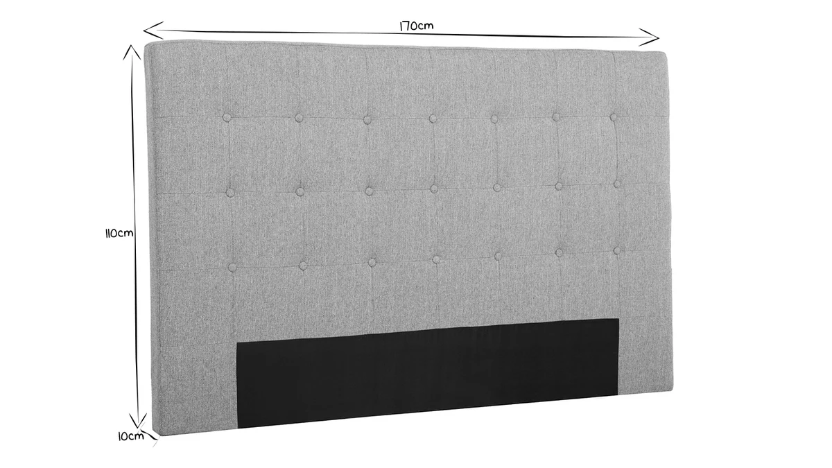 Tête De Lit En Tissu Bleu Canard L170 Cm LUTECE 7 Tête De Lit En Tissu Bleu Canard L170 Cm LUTECE – Image 5