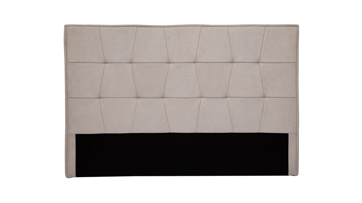 Tête De Lit En Tissu Effet Velours Beige L170 Cm SUKA 3 Tête De Lit En Tissu Effet Velours Beige L170 Cm SUKA