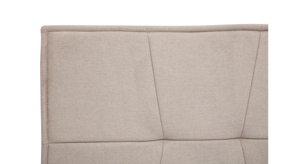 Tête De Lit En Tissu Effet Velours Beige L170 Cm SUKA 5 Tête De Lit En Tissu Effet Velours Beige L170 Cm SUKA – Image 3