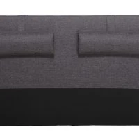 Tête De Lit En Tissu Gris Foncé Avec Repose Tête Amovibles L170 Cm LORRY