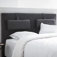 Tête De Lit En Tissu Gris Foncé Avec Repose Tête Amovibles L170 Cm LORRY -Boutique Miliboo tete de lit en tissu gris fonce avec repose tete amovibles l170 cm lorry 32013 5bb763cfd8de3 1200 675