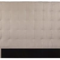 Tête De Lit En Tissu Velours Taupe L180 Cm HALCIONA