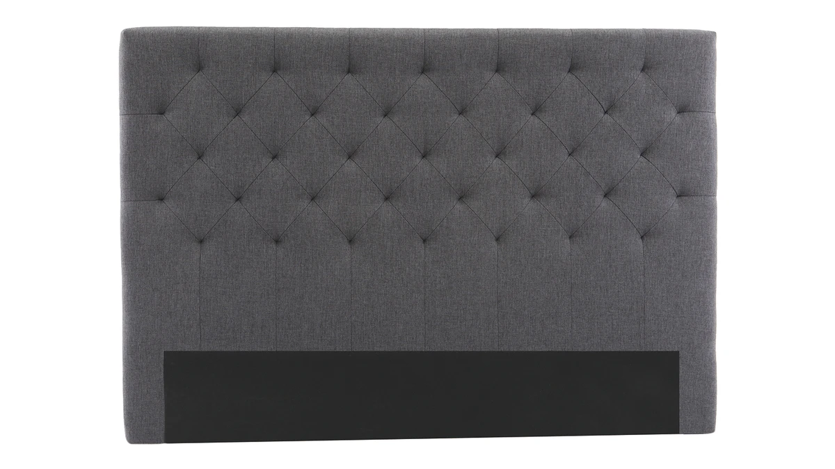 Tête De Lit Tissu Gris Foncé L160 Cm ENGUERRAND 3 Tête De Lit Tissu Gris Foncé L160 Cm ENGUERRAND